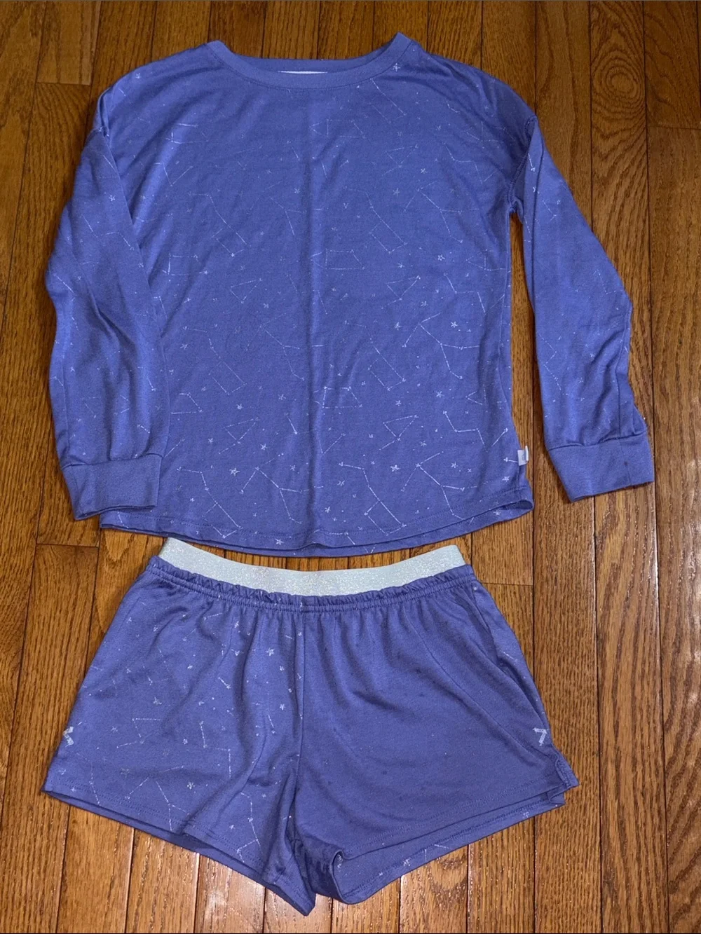 More Than Magic Purple Constellation Long-Sleeve Top & Shorts Pajama Set